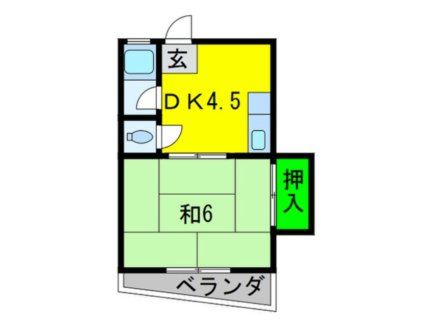 間取図 岸ノ里ニューハイツ