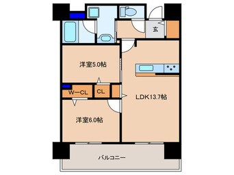 間取図 クレストコ－ト同心