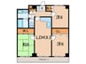 ハイツ本山（４０１） 3LDKの間取り