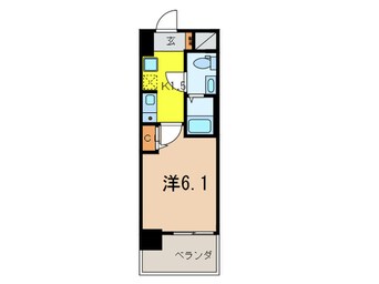 間取図 ｱｸﾛｽ神戸住吉ｽﾃｰｼｮﾝﾌﾛﾝﾄ（603）