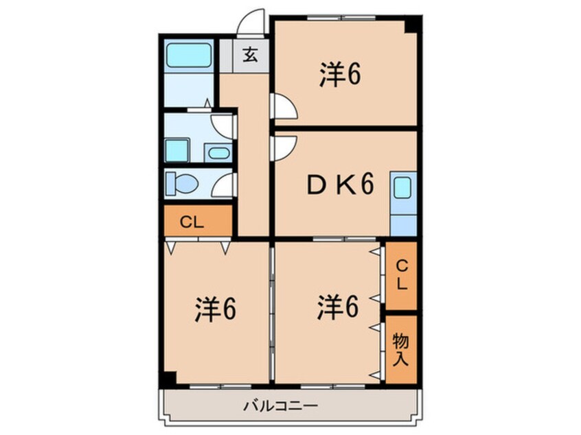 間取図 フリーダム中村