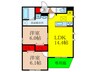 仮）Ｄ-ｒｅｓｉｄｅｎｃｅ石橋 2LDKの間取り