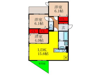 間取図 仮）ラフィネ