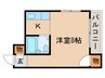 丸善マンション 1Kの間取り