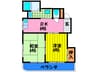 コ－ポ守口 2DKの間取り