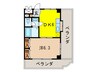 アクシスコ－ト魚崎 1DKの間取り
