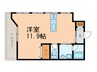 ルフトハイム 1Rの間取り