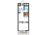 桂フラット 1Kの間取り