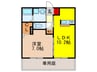グランシャリオ楠根Ａ棟 1LDKの間取り