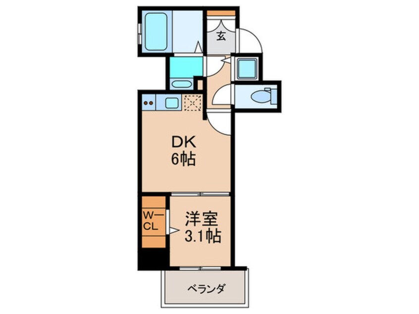 間取図 ﾜｰﾙﾄﾞｱｲ大阪ﾄﾞｰﾑｼﾃｨⅡ（601）