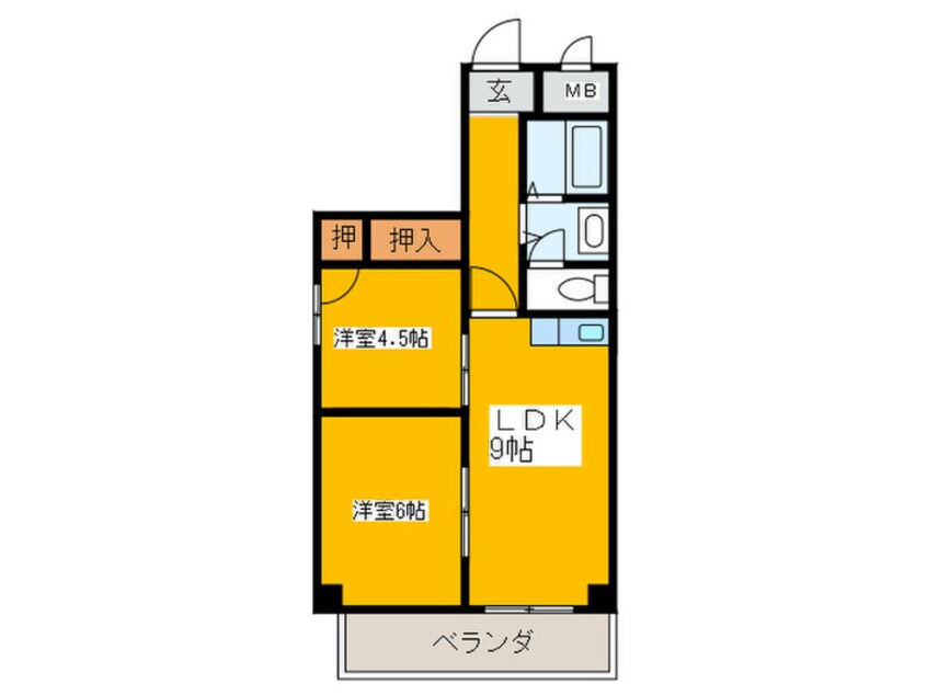 間取図 シャトーローゼ