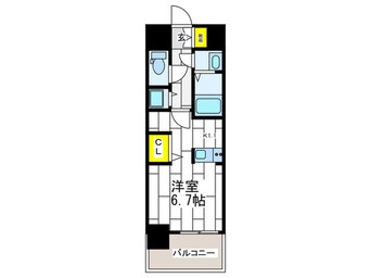 間取図 ﾌﾟﾚｻﾝｽﾀﾜｰ難波ＷＥＳＴ（712）