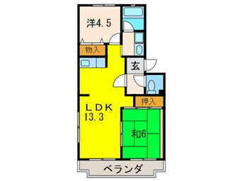 間取図 ヴェルドミール逆瀬川