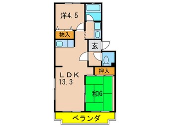 間取図 ヴェルドミール逆瀬川