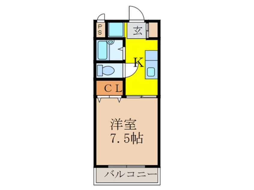 間取図 ヴェルドゥ－ル北春日丘