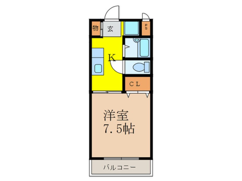 間取図 ヴェルドゥ－ル北春日丘