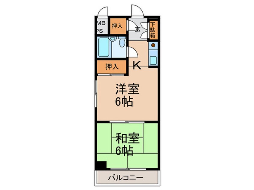 間取図 メゾンエイコー浮田町