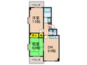 コーポ朝日の間取図