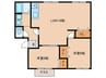 ボヌールA棟 2LDKの間取り