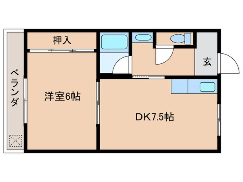 間取図 パルデンス長岡京