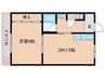 パルデンス長岡京 1DKの間取り