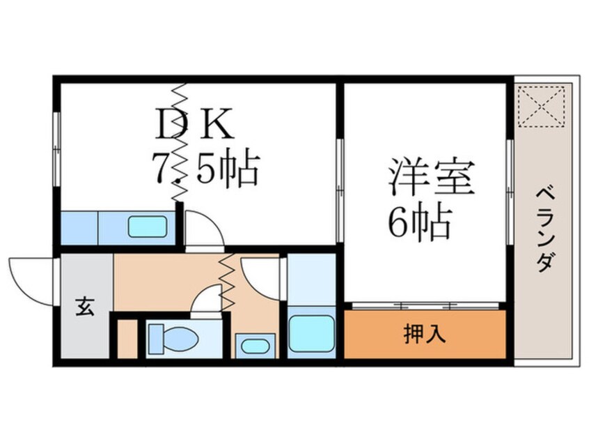 間取図 パルデンス長岡京