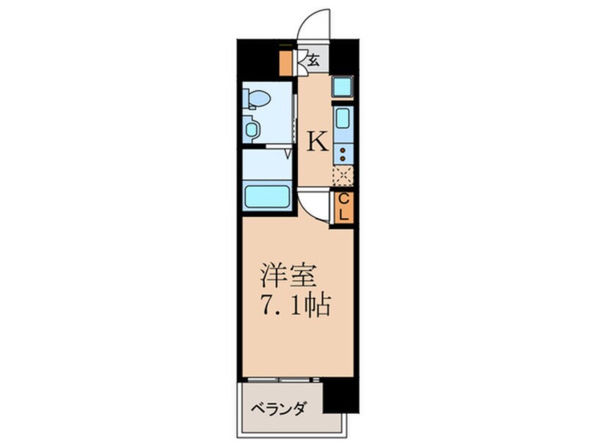 間取図 エグゼ天神橋(506)