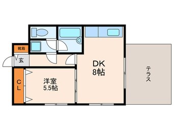 間取図 ルミエール西京極（518）