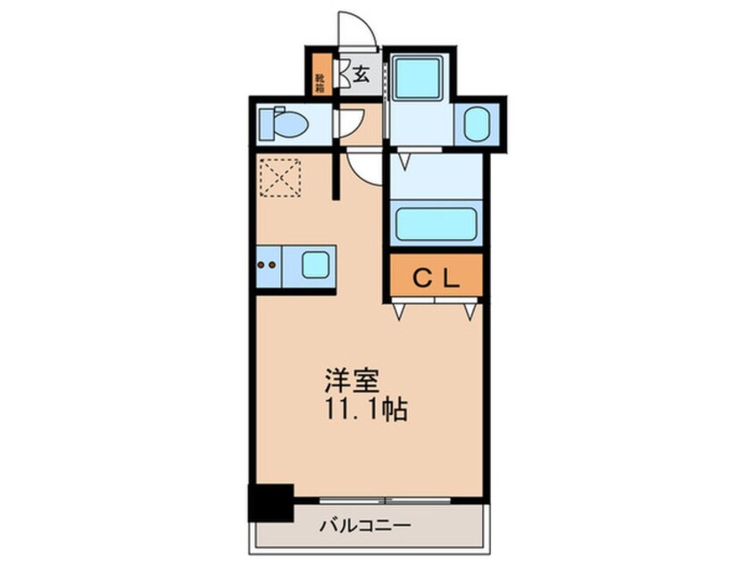 間取図 プレサンス上町台夕陽丘(201)