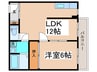 多佳良コーポ 1LDKの間取り