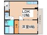 多佳良コーポ 1LDKの間取り
