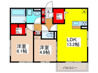 間取図 仮)D-room恩智中町３丁目