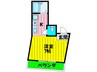 西田土地ビル 1Kの間取り