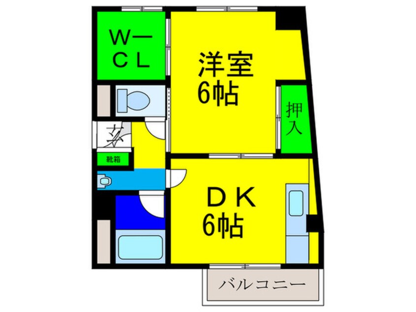 間取図 長居岡本マンション