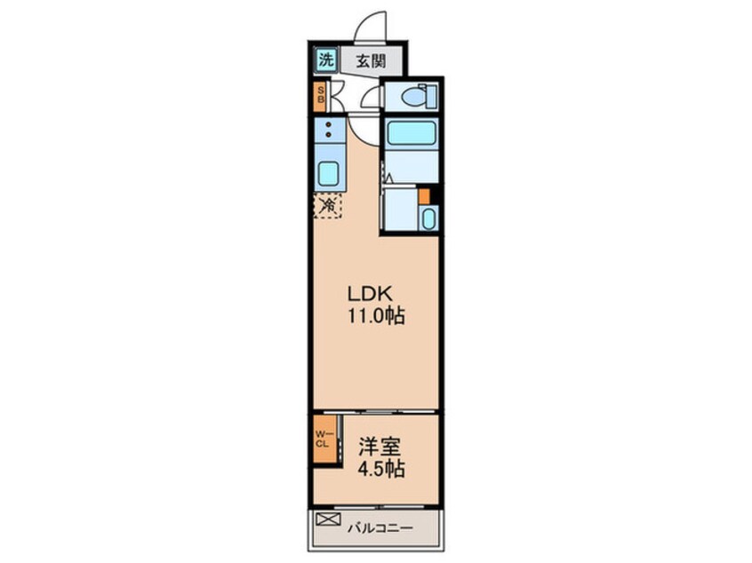 間取図 スワンズ京都東寺ガーデン(204)