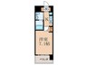 エグゼ天神橋(703) 1Kの間取り