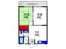 双和マンション 2DKの間取り