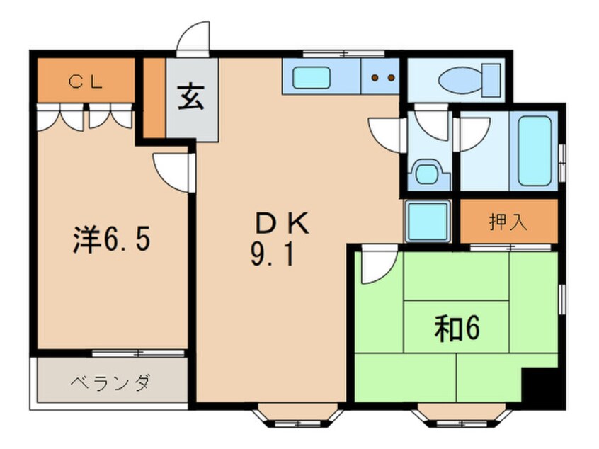 間取図 サンキュービルパートⅡ