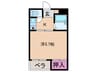 ハイツ富田 1Kの間取り