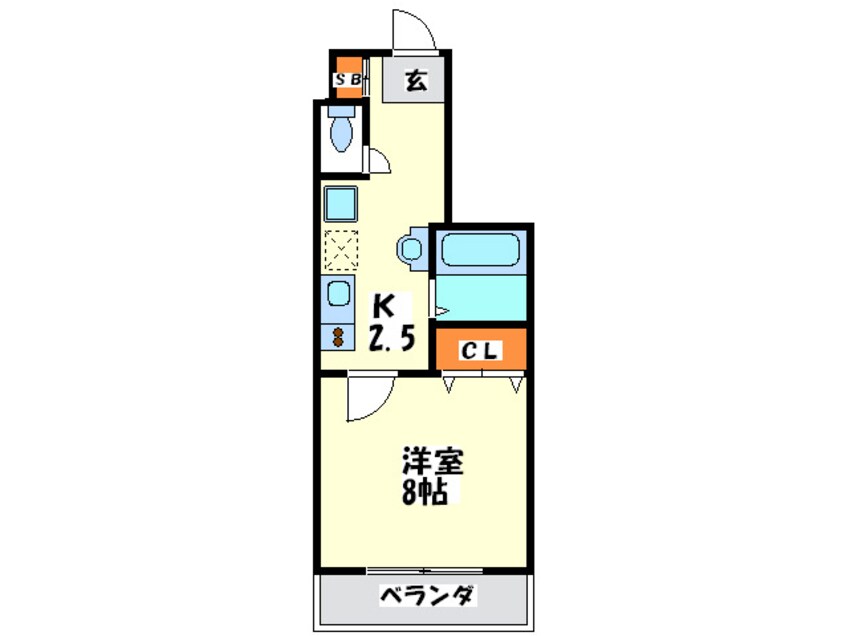 間取図 ミ－ネ新町弐番館