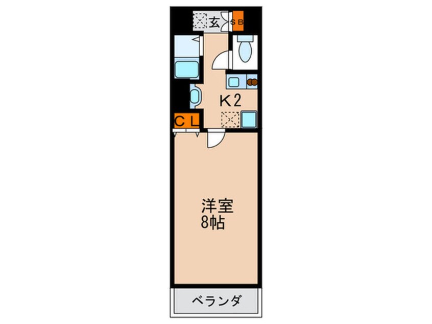 間取図 ミ－ネ新町弐番館