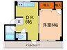 第二吉与門ハイツ 1DKの間取り