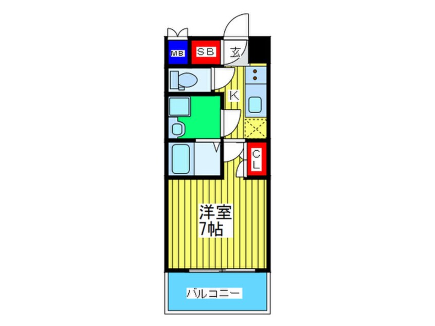 間取図 ﾚｼﾞｭｰﾙｱｯｼｭ京橋ﾌｧｰｽﾄｽﾃｰｼﾞ(1203)