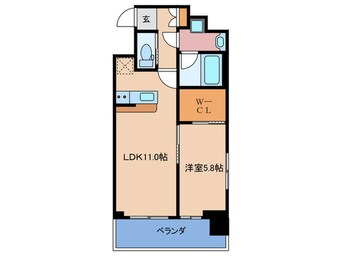 間取図 Ｌａ　Ｄｏｕｃｅｕｒ天満