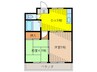 ハイム山本 2DKの間取り