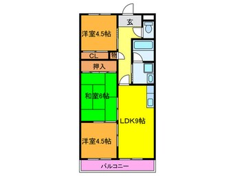 間取図 シャルム八尾