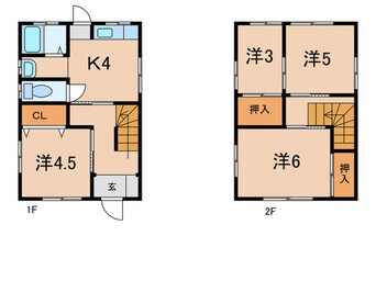 間取図 本山北町1丁目借家