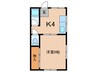 ハイツ八坂 1Kの間取り