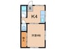 ハイツ八坂 1Kの間取り