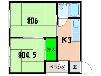 間取図 第二コ－ポ久由